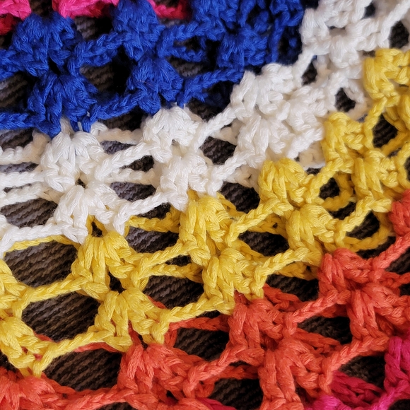 Colorful Crochet Women's Sweater - Picture 3 of 4